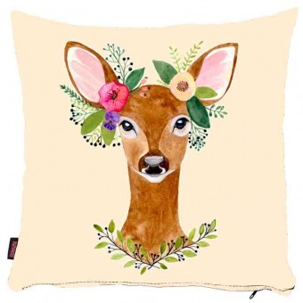 Geyikli Yastık Kılıfı